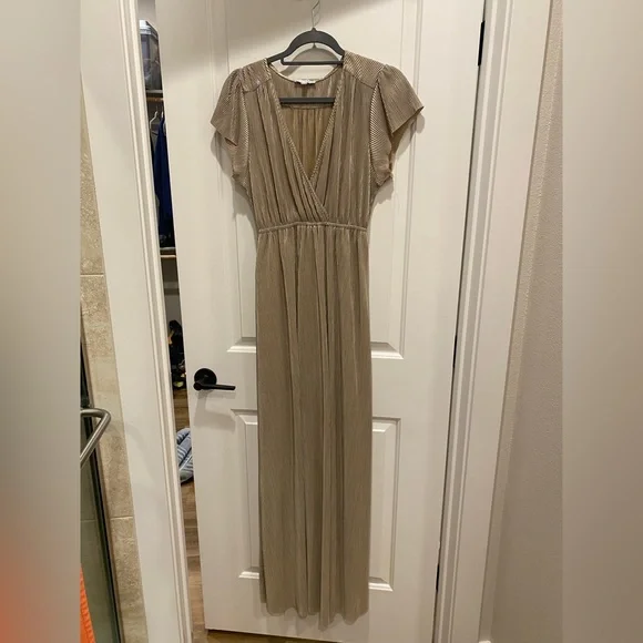 baltic born gold dress Muse Sequin Maxi Dress